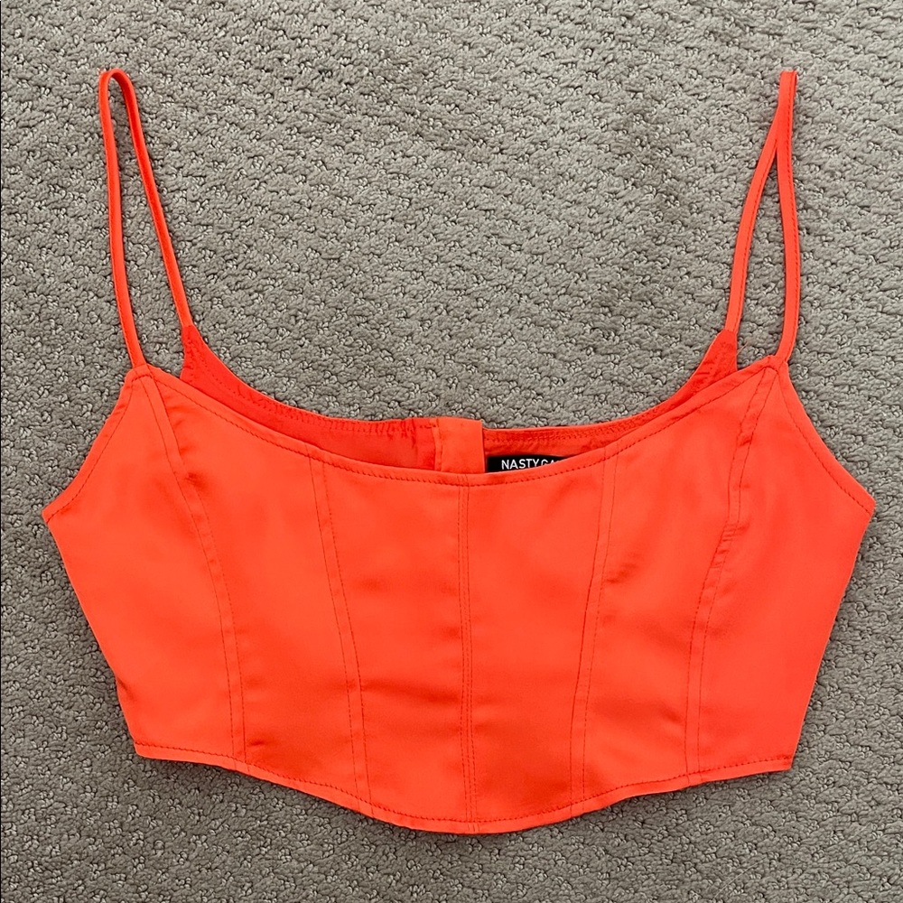 Nasty Gal Satin Cropped Corset